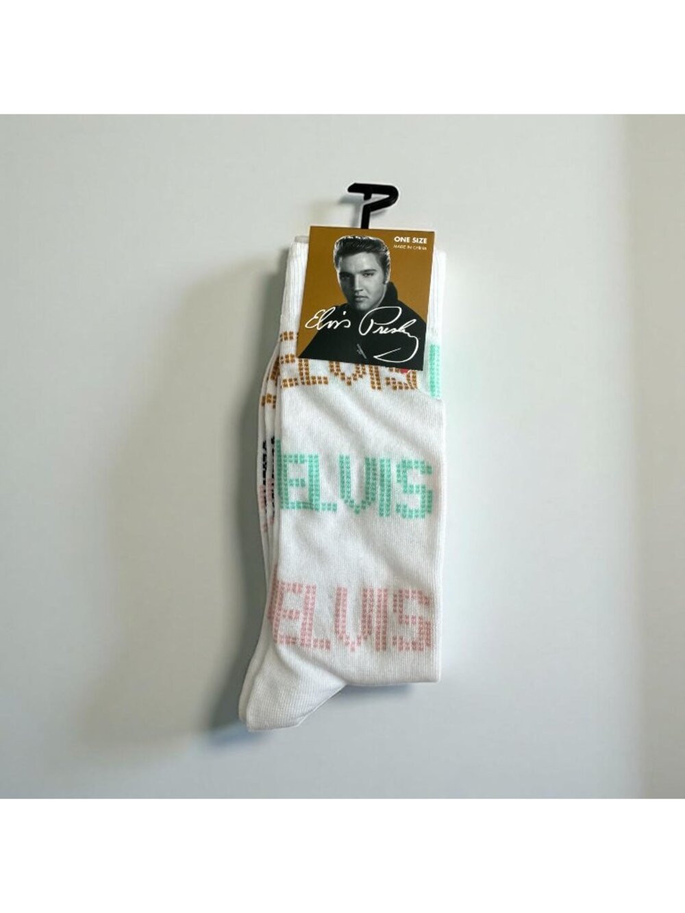 ELVIS Presley Women's Licensed Multicolor Logo Crew Socks NEW NWT